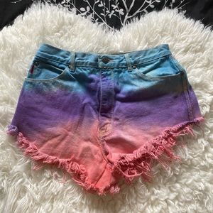 Gloria Vanderbilt Tye Dye Frayed Shorts